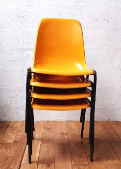 Pamono Vintage Meeting Chair in Orange Plastic Online