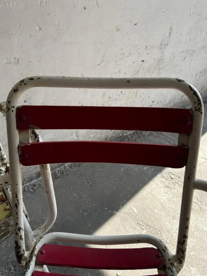 Pamono Vintage Metal and Wooden Seating Garden Armchairs, 1970s, Set of 4 Outlet