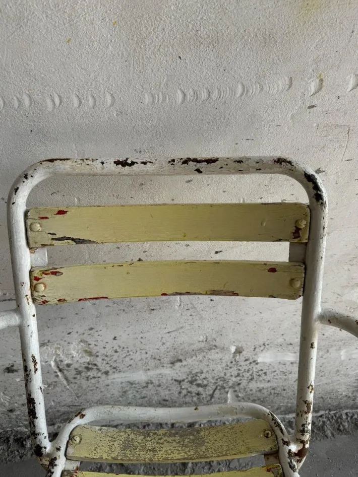 Pamono Vintage Metal and Wooden Seating Garden Armchairs, 1970s, Set of 4 Outlet