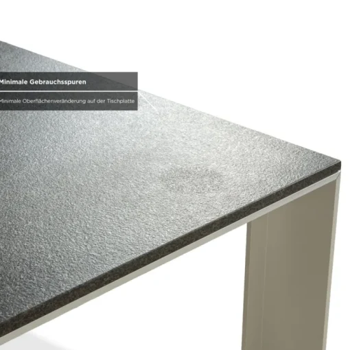 Pamono Vintage Metal Dining Table in Black Anthracite Granite and Metal by Rolf Benz Clearance