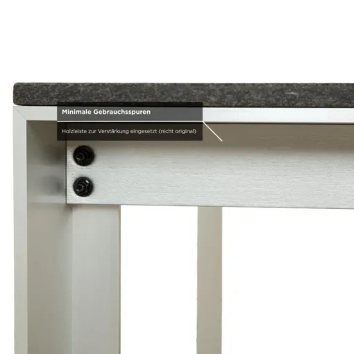 Pamono Vintage Metal Dining Table in Black Anthracite Granite and Metal by Rolf Benz Clearance