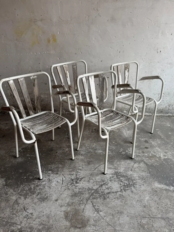 Pamono Vintage Metal Garden Chairs, Set of 4 Hot