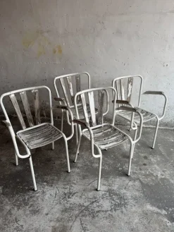 Pamono Vintage Metal Garden Chairs, Set of 4 Hot