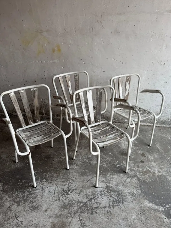 Pamono Vintage Metal Garden Chairs, Set of 4 Hot