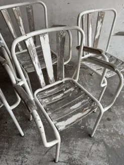 Pamono Vintage Metal Garden Chairs, Set of 4 Hot