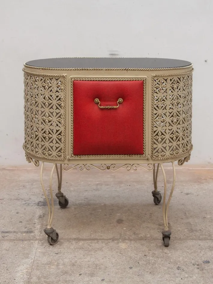 Pamono Vintage Metal Serving Table by Mathieu Matégot, 1956 Sale