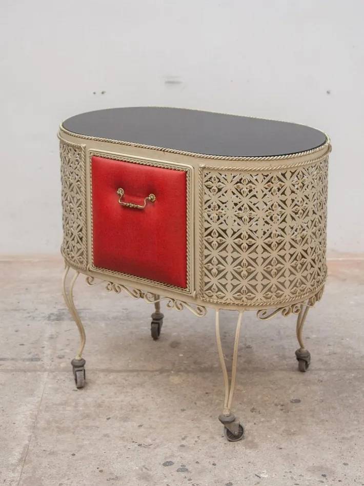 Pamono Vintage Metal Serving Table by Mathieu Matégot, 1956 Sale