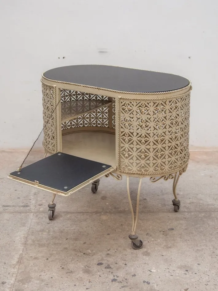 Pamono Vintage Metal Serving Table by Mathieu Matégot, 1956 Sale