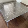Pamono Vintage Modernist Marble and Steel Coffee Table for Rolf Benz Hot