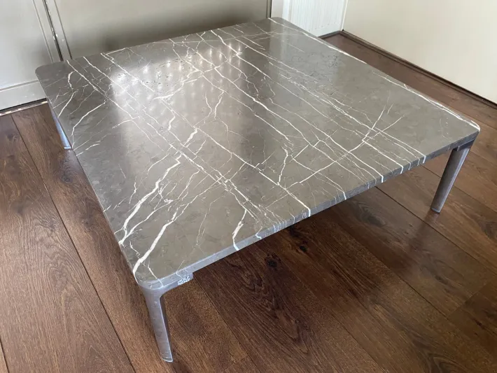 Pamono Vintage Modernist Marble and Steel Coffee Table for Rolf Benz Hot