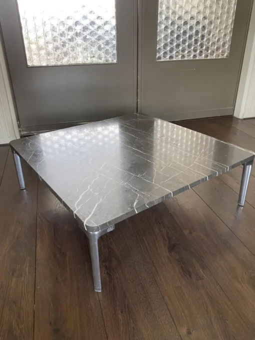 Pamono Vintage Modernist Marble and Steel Coffee Table for Rolf Benz Hot