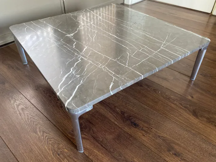 Pamono Vintage Modernist Marble and Steel Coffee Table for Rolf Benz Hot