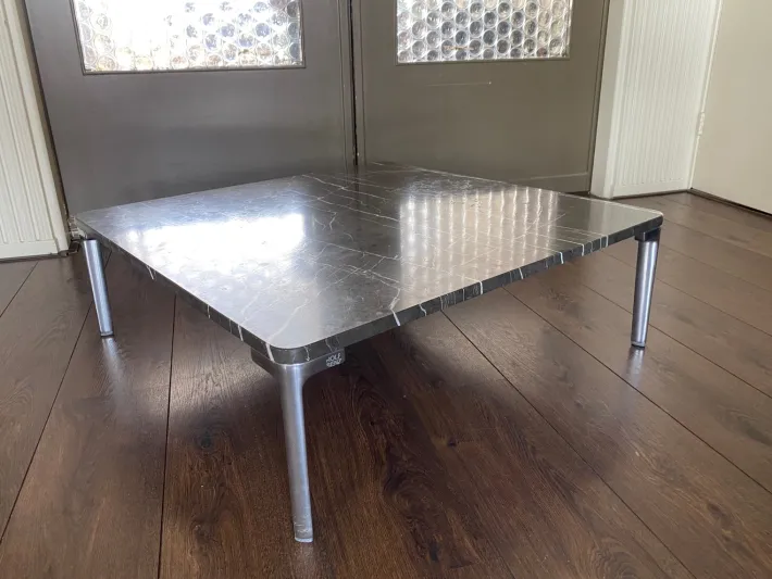 Pamono Vintage Modernist Marble and Steel Coffee Table for Rolf Benz Hot