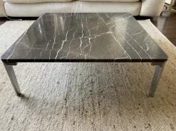 Pamono Vintage Modernist Marble and Steel Coffee Table for Rolf Benz Hot