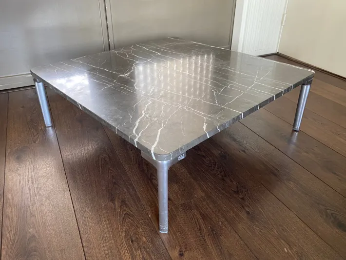 Pamono Vintage Modernist Marble and Steel Coffee Table for Rolf Benz Hot