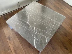Pamono Vintage Modernist Marble and Steel Coffee Table for Rolf Benz Hot