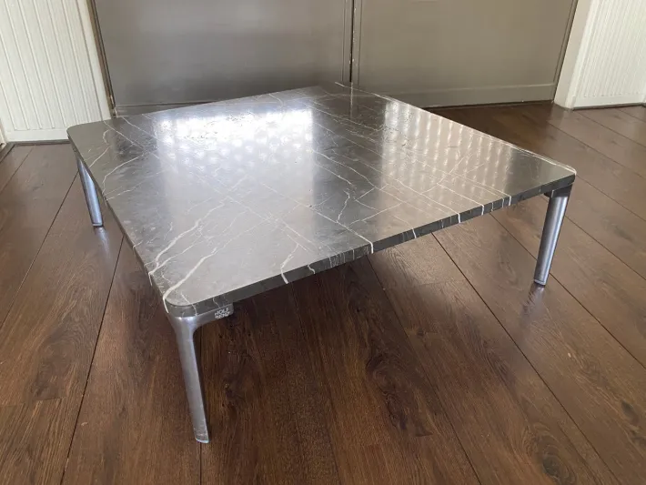 Pamono Vintage Modernist Marble and Steel Coffee Table for Rolf Benz Hot