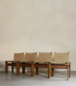 Pamono Vintage Monk Chairs by Afra & Tobia Scarpa for Molteni, 1970s, Set of 4 Online