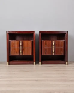 Pamono Vintage Nightstands in Rosewood, 1960s, Set of 2 New