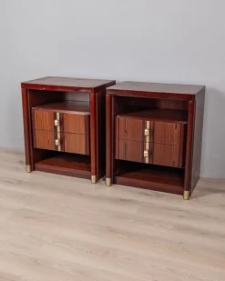 Pamono Vintage Nightstands in Rosewood, 1960s, Set of 2 New