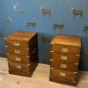 Pamono Vintage Oak Bedside Tables, 1920s, Set of 2 Discount