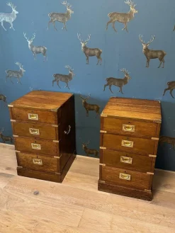 Pamono Vintage Oak Bedside Tables, 1920s, Set of 2 Discount