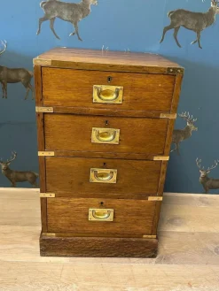 Pamono Vintage Oak Bedside Tables, 1920s, Set of 2 Discount