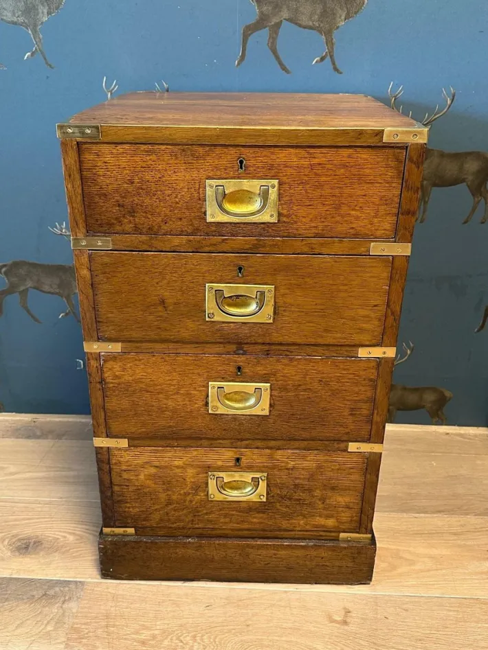 Pamono Vintage Oak Bedside Tables, 1920s, Set of 2 Discount