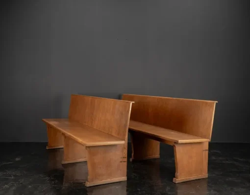 Pamono Vintage Oak Benches, 1960s, Set of 2 Online