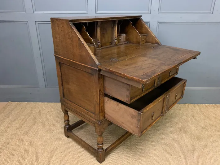 Pamono Vintage Oak Bureau, 1910 Clearance