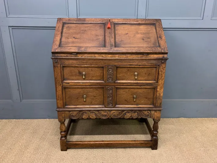 Pamono Vintage Oak Bureau, 1910 Clearance