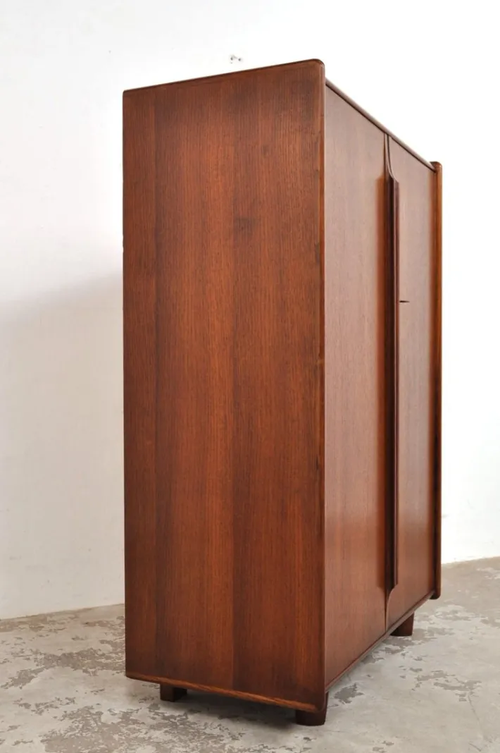 Pamono Vintage Oak Cabinet with Drawers, 1930s Hot