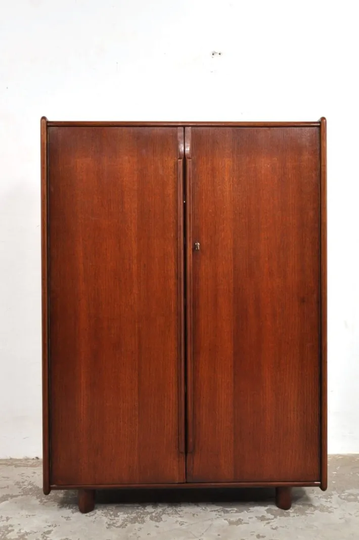 Pamono Vintage Oak Cabinet with Drawers, 1930s Hot