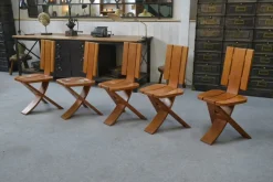 Pamono Vintage Oak Chairs from Seltz, 1970s, Set of 5 Best