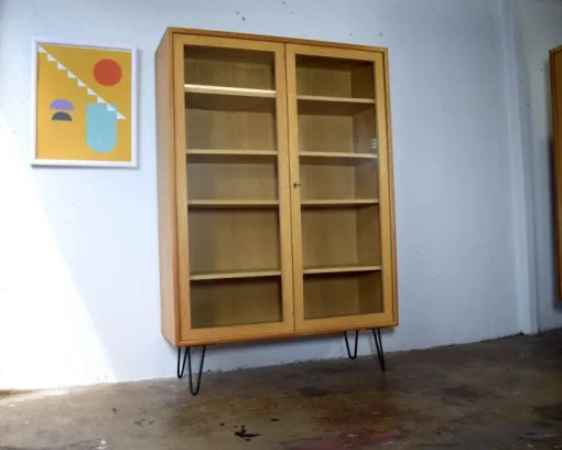 Pamono Vintage Oak Display Cabinet from Bornhold, 1960s Outlet