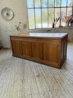 Pamono Vintage Oak Office Counter, 1950s New