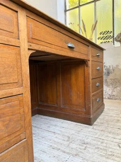 Pamono Vintage Oak Office Counter, 1950s New