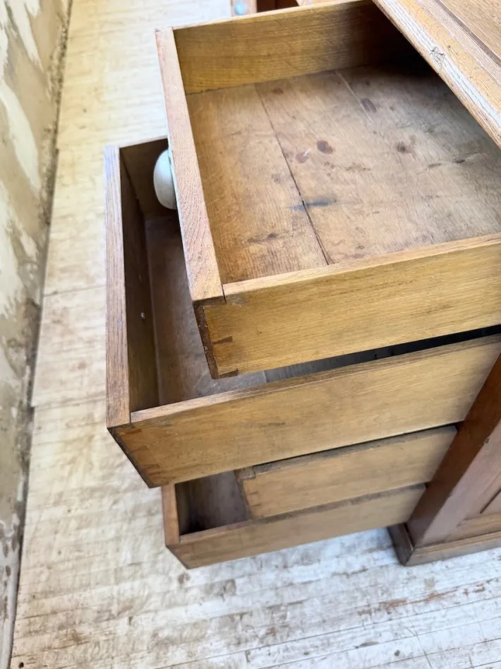 Pamono Vintage Oak Office Counter, 1950s New