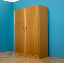 Pamono Vintage Oak Wardrobe from Meredew, 1960s, 1955 Best