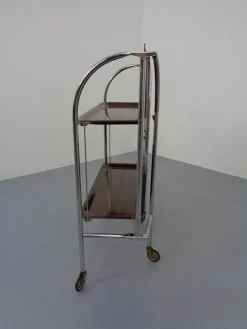 Pamono Vintage Optic Rosewood Pressalit Tea Cart, 1970s Outlet