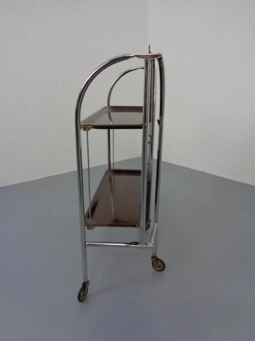 Pamono Vintage Optic Rosewood Pressalit Tea Cart, 1970s Outlet
