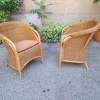 Pamono Vintage Outdoor Armchairs in Rattan and Bamboo, 1960s, Set of 2 Clearance