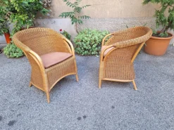 Pamono Vintage Outdoor Armchairs in Rattan and Bamboo, 1960s, Set of 2 Clearance