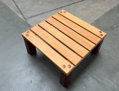 Pamono Vintage Pinewood and Plastic Outdoor Couch Table, 1970s Outlet