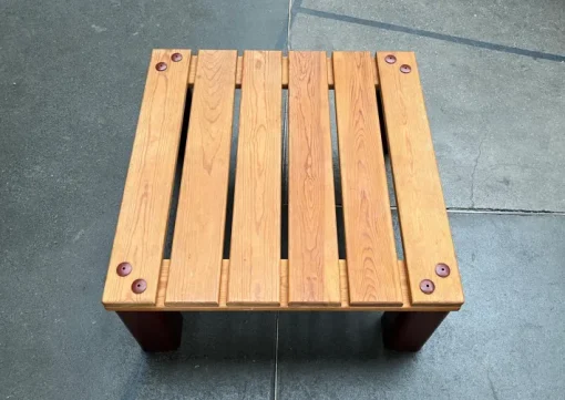 Pamono Vintage Pinewood and Plastic Outdoor Couch Table, 1970s Outlet