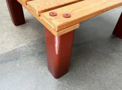 Pamono Vintage Pinewood and Plastic Outdoor Couch Table, 1970s Outlet