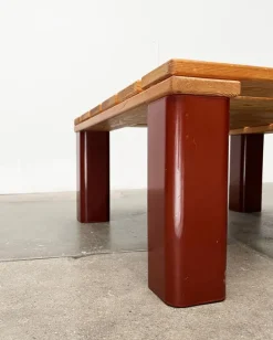 Pamono Vintage Pinewood and Plastic Outdoor Couch Table, 1970s Outlet