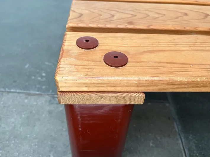 Pamono Vintage Pinewood and Plastic Outdoor Couch Table, 1970s Outlet