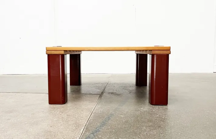 Pamono Vintage Pinewood and Plastic Outdoor Couch Table, 1970s Outlet