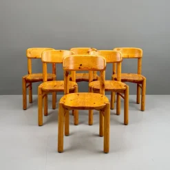 Pamono Vintage Pinewood Chairs by Rainer Daumiller, 1970s, Set of 6 Online